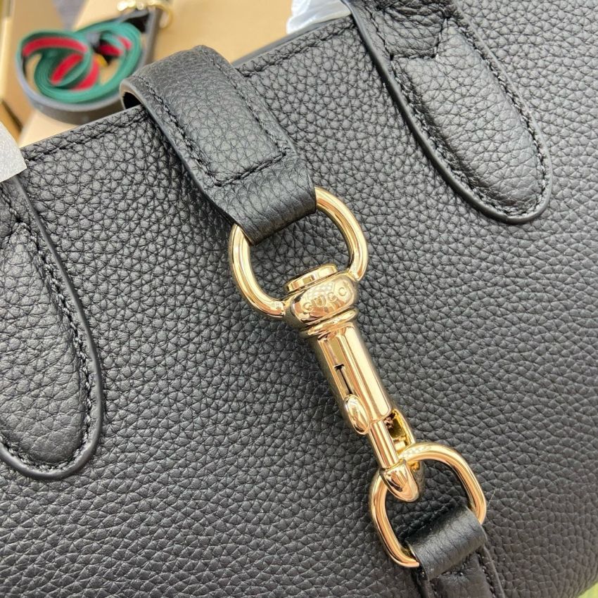 Gvc*1 Small Tote bag with Hook closure-Black