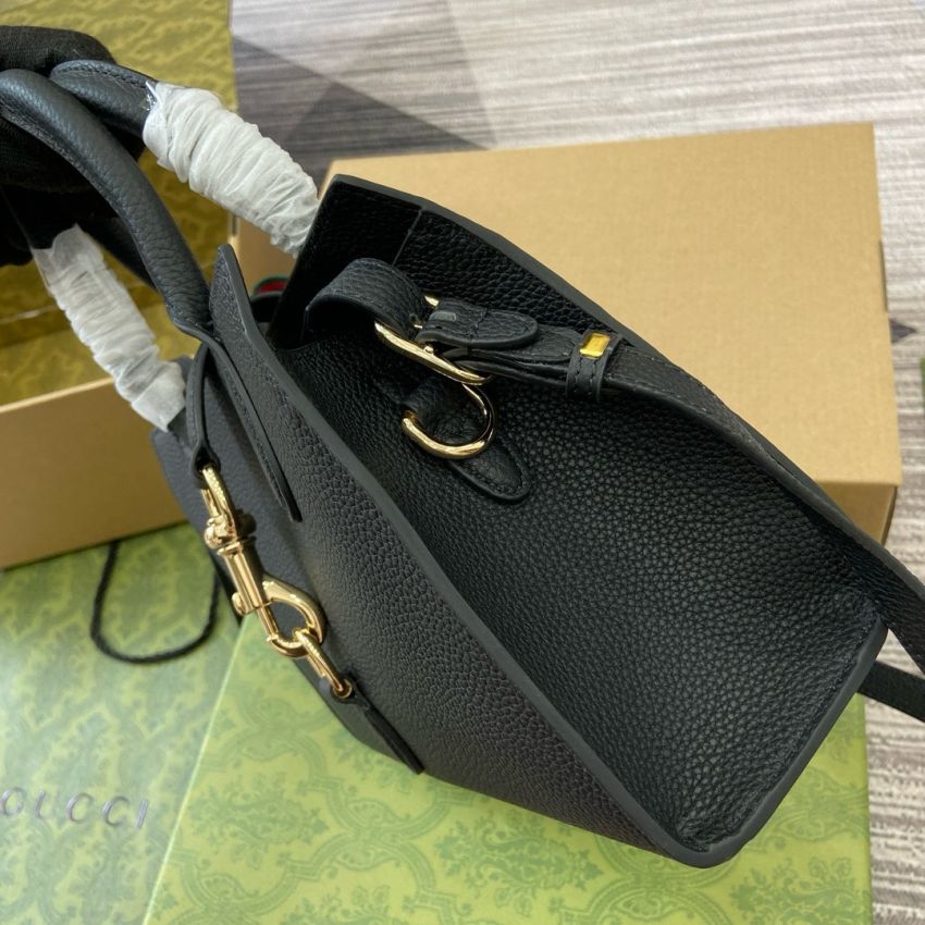 Gvc*1 Small Tote bag with Hook closure-Black