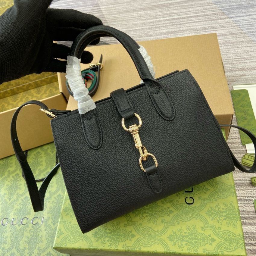 Gvc*1 Small Tote bag with Hook closure-Black