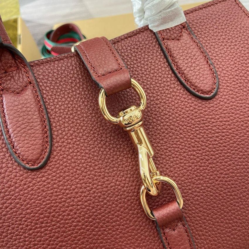 Gvc*1 Small Tote bag with Hook closure-Rosso Ancora