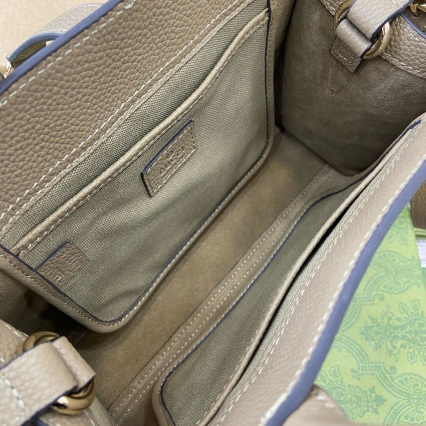 Gvc*1 Small Tote bag with Hook closure-Taupe