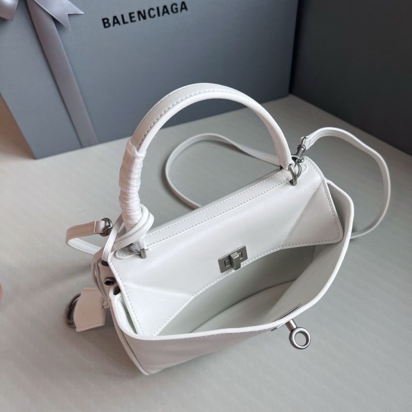 Ba1en*iaga Rodeo Mini Handbag-White