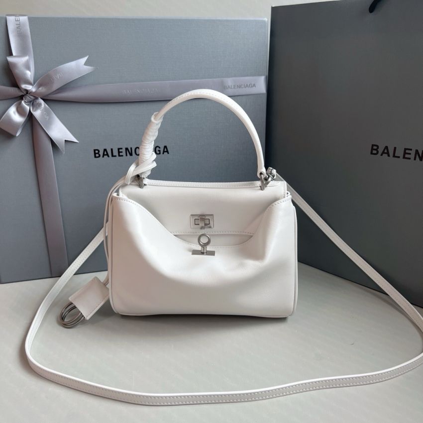 Ba1en*iaga Rodeo Mini Handbag-White