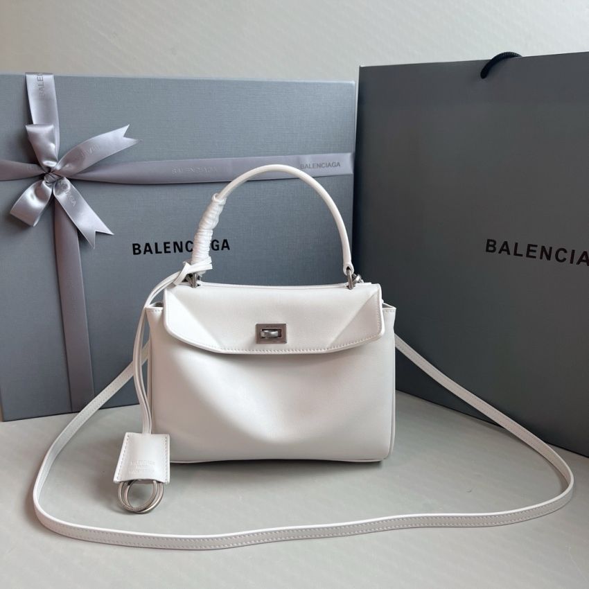 Ba1en*iaga Rodeo Mini Handbag-White