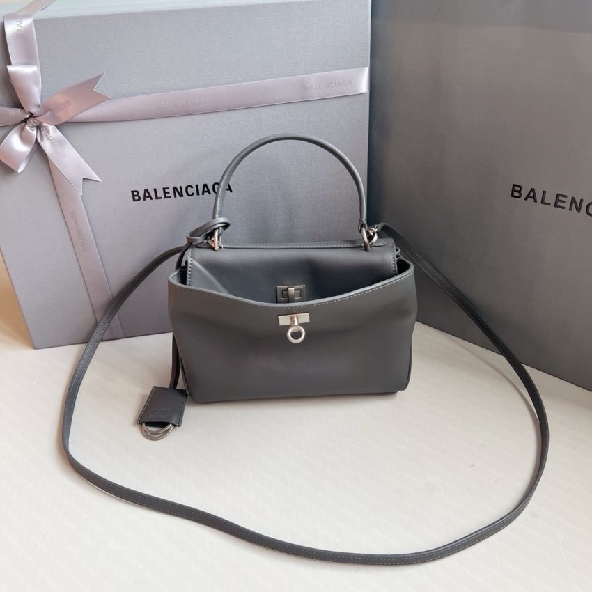 Ba1en*iaga Rodeo Mini Handbag-Grey
