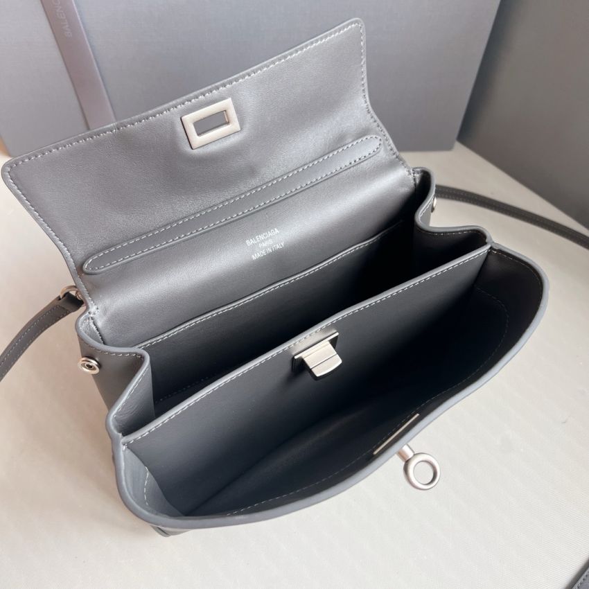 Ba1en*iaga Rodeo Mini Handbag-Grey