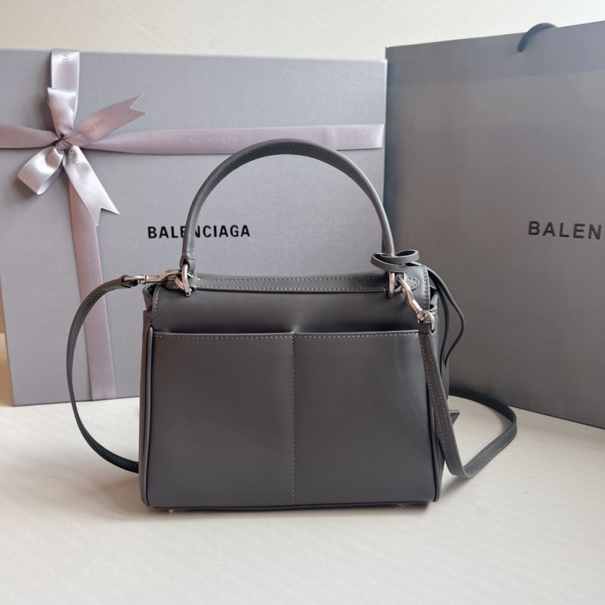 Ba1en*iaga Rodeo Mini Handbag-Grey