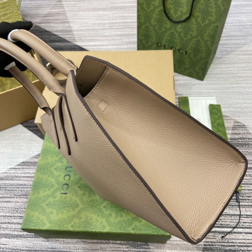 Gvc*1 Medium Tote bag with Hook closure-Taupe