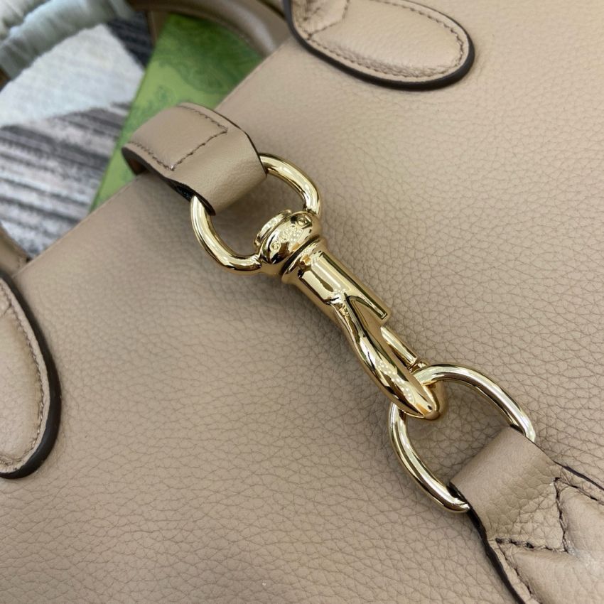 Gvc*1 Medium Tote bag with Hook closure-Taupe