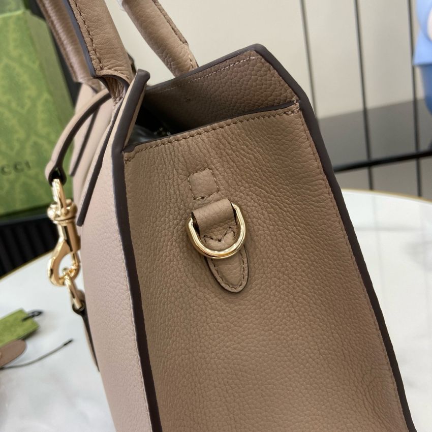Gvc*1 Medium Tote bag with Hook closure-Taupe