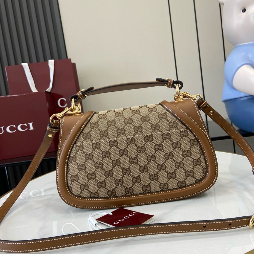Gvc*1 Blondie Small Top Handle Bag- Beige and dark brown