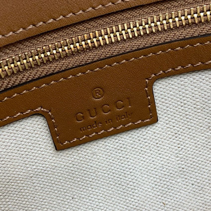 Gvc*1 Blondie Small Top Handle Bag- Beige and dark brown