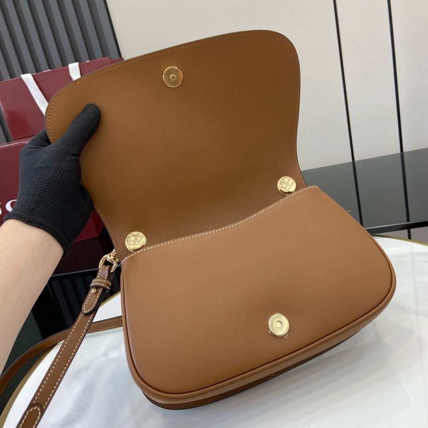 Gvc*1 Blondie Small Top Handle Bag- Beige and dark brown