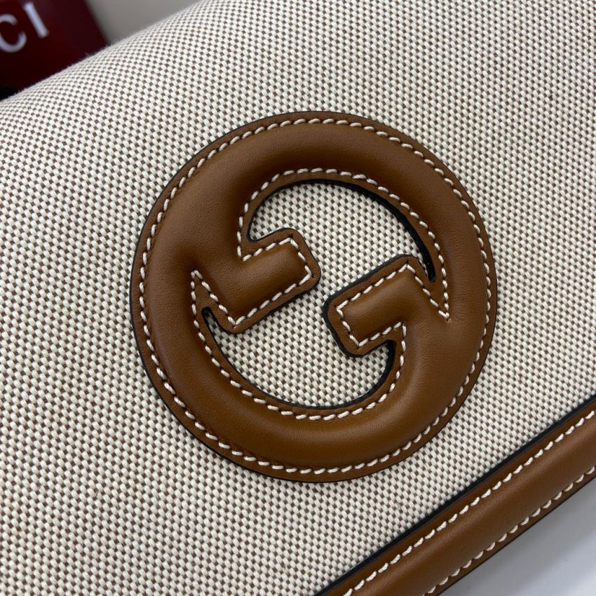 Gvc*1 Blondie Small Top Handle Bag- Beige and dark brown
