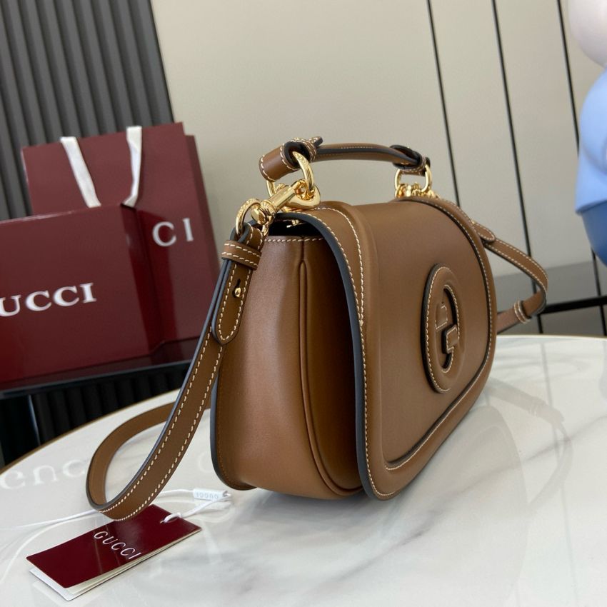Gvc*1 blondie Small Top Handle Bag-Brown leather