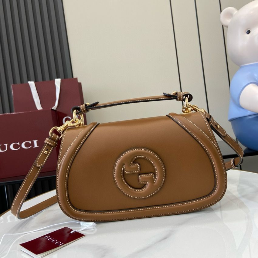 Gvc*1 blondie Small Top Handle Bag-Brown leather
