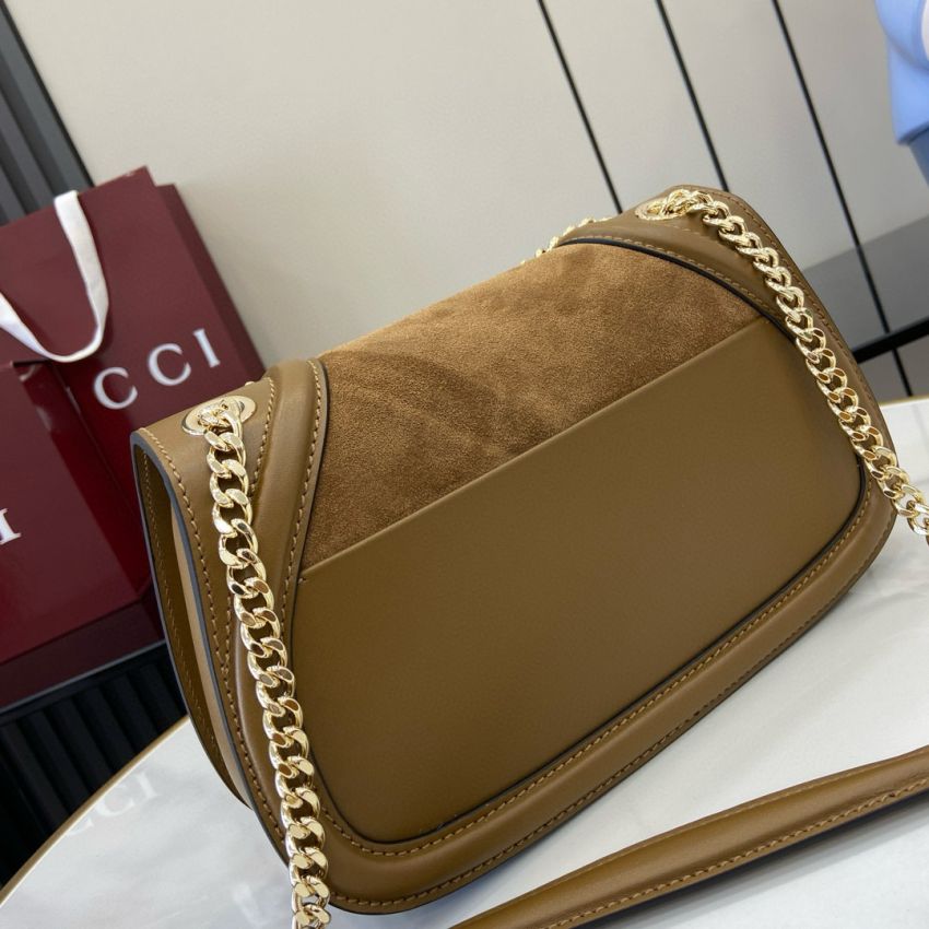Gvc*1 Blondie Small Shoulder Bag- Brown Suede