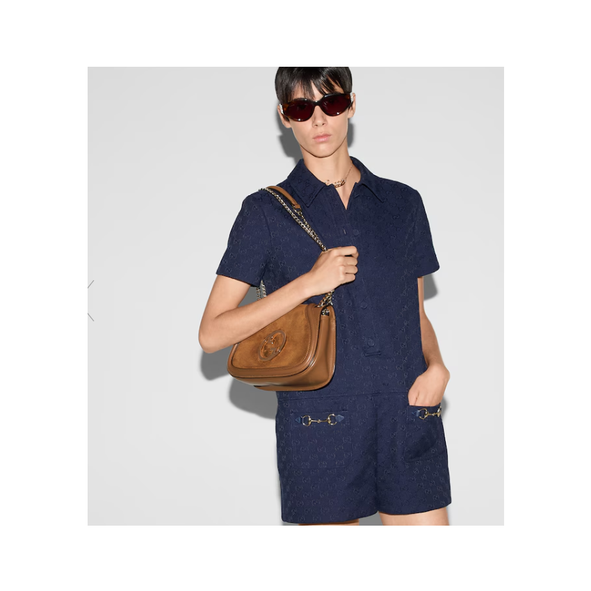 Gvc*1 Blondie Small Shoulder Bag- Brown Suede
