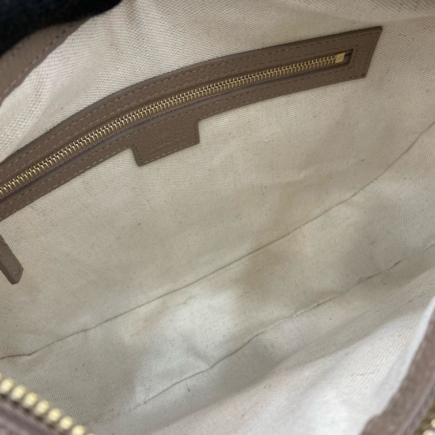 Gvc*1 GG emblem Medium shoulder bag-Taupe