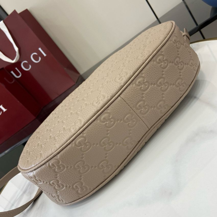 Gvc*1 GG emblem Medium shoulder bag-Taupe