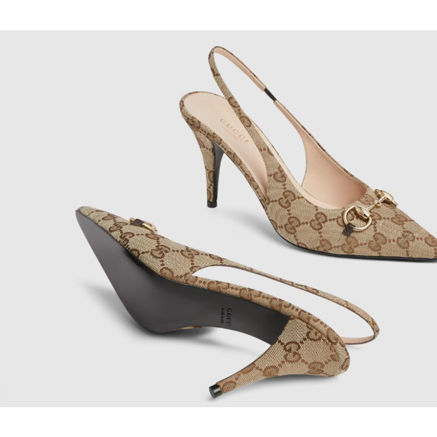 Women's slingback pump with Horsebit