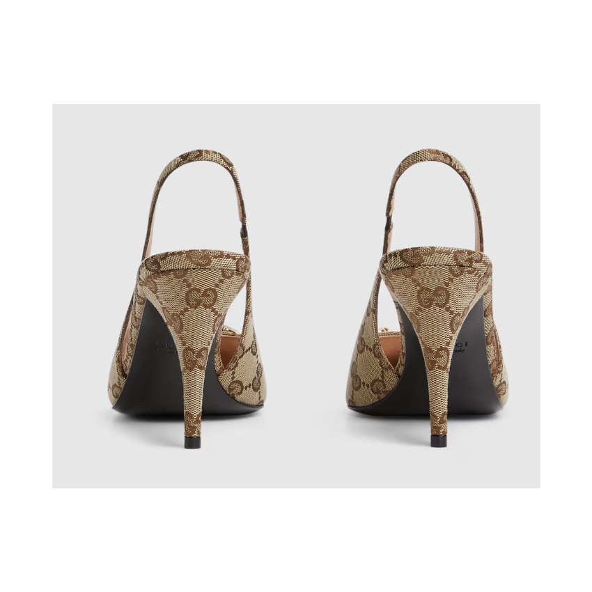 Women's slingback pump with Horsebit