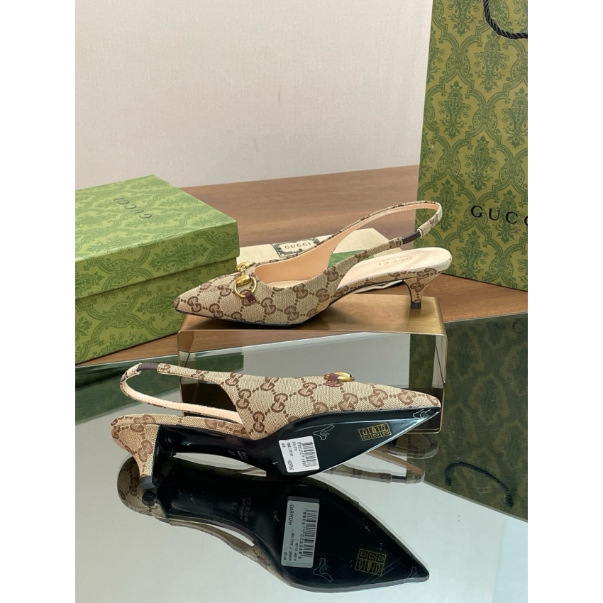Women's slingback pump with Horsebit