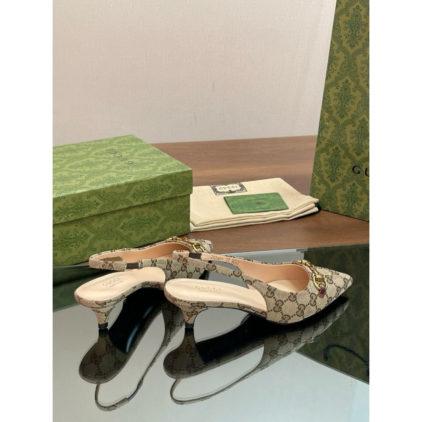 Women's slingback pump with Horsebit