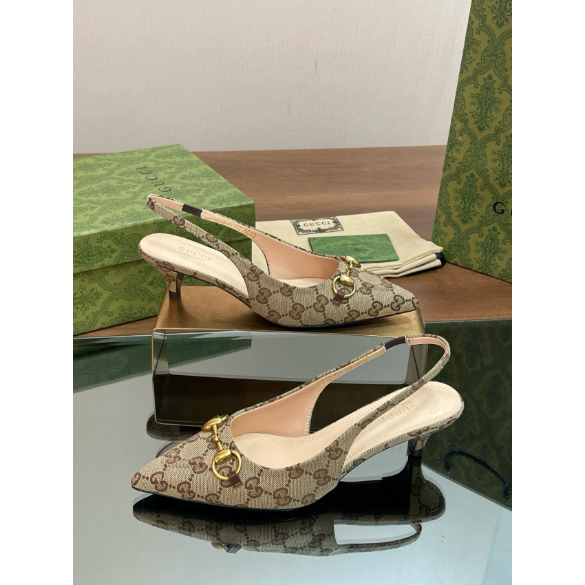 Women's slingback pump with Horsebit