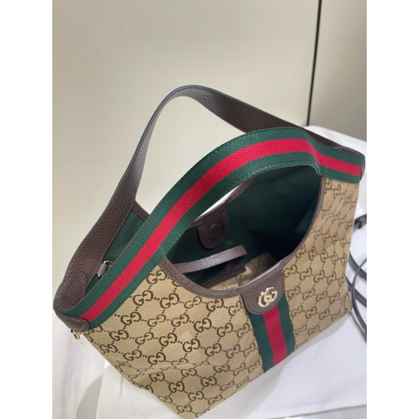 Gvc*1 Giglio small tote bag-Beige and dark brown