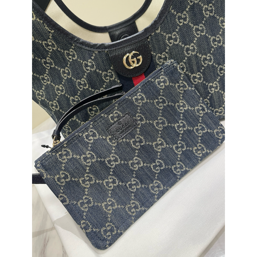 gvc*1 giglio small tote bag-blue and white gg De*1m
