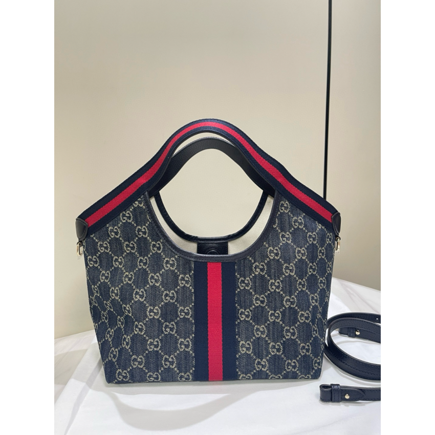 gvc*1 giglio small tote bag-blue and white gg De*1m