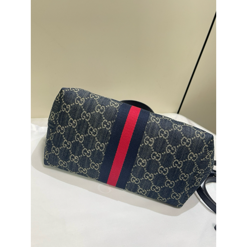 gvc*1 giglio small tote bag-blue and white gg De*1m