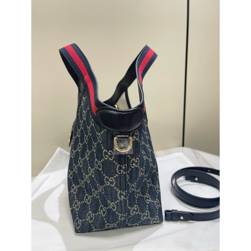 gvc*1 giglio small tote bag-blue and white gg De*1m
