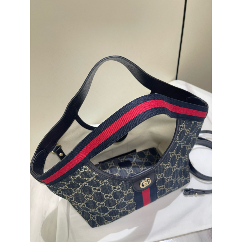 gvc*1 giglio small tote bag-blue and white gg De*1m