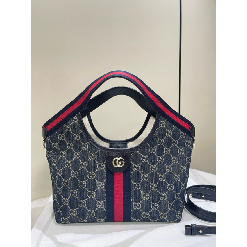 gvc*1 giglio small tote bag-blue and white gg De*1m