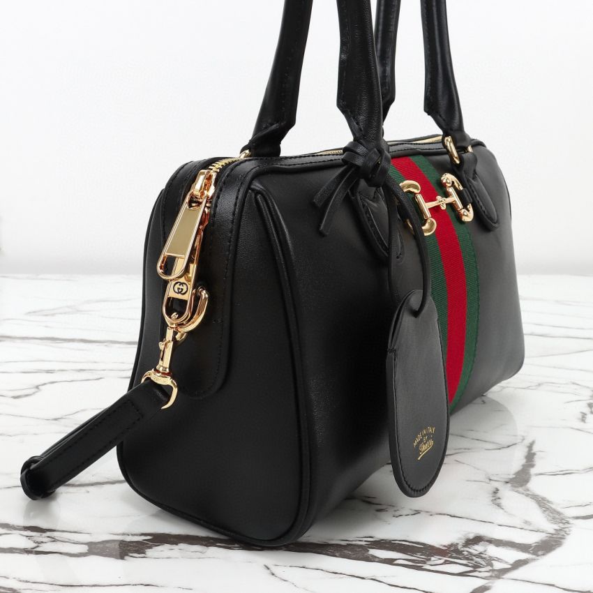 Top grade Borsetto medium boston Leather bag