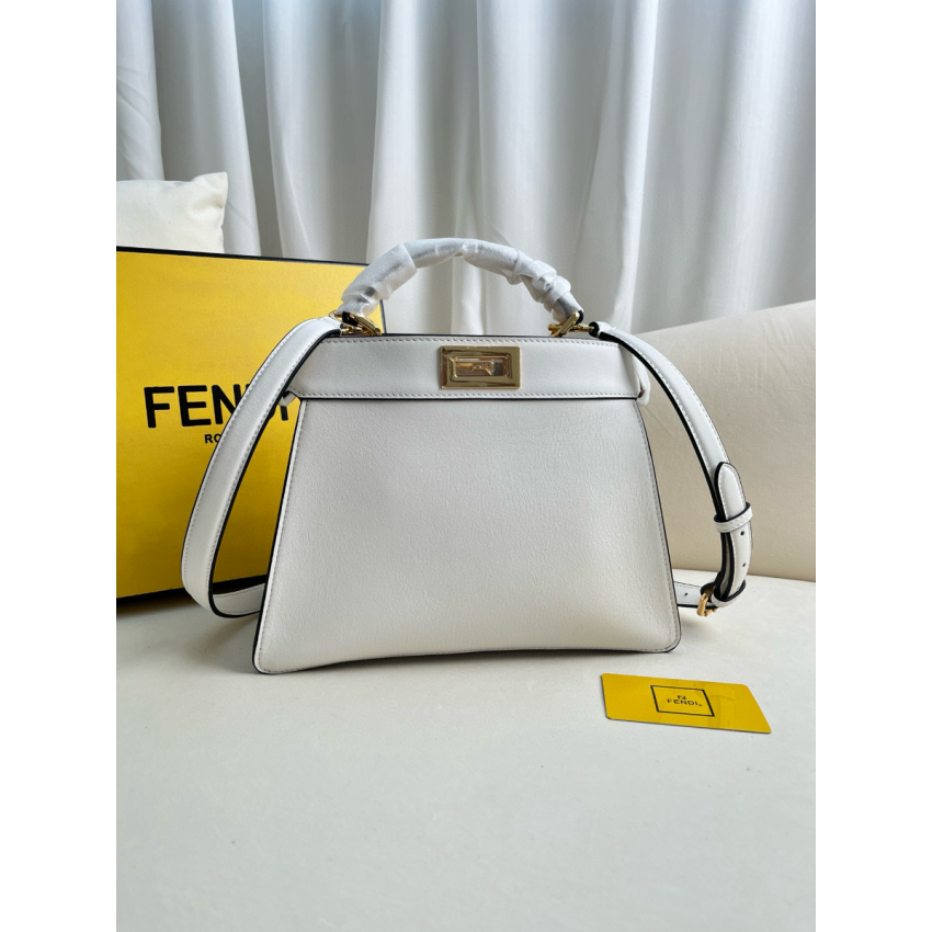 F**di Peekaboo Iseeu Small Bag -White