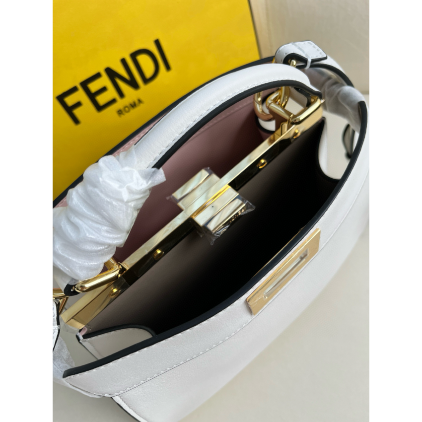 F**di Peekaboo Iseeu Small Bag -White