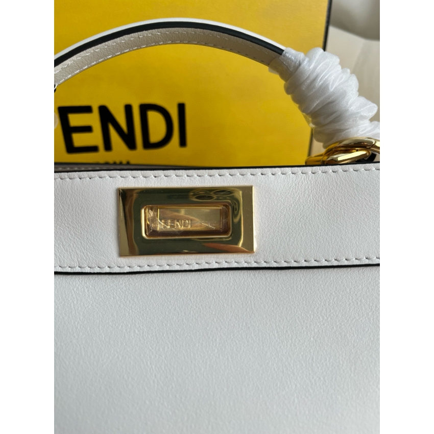 F**di Peekaboo Iseeu Small Bag -White