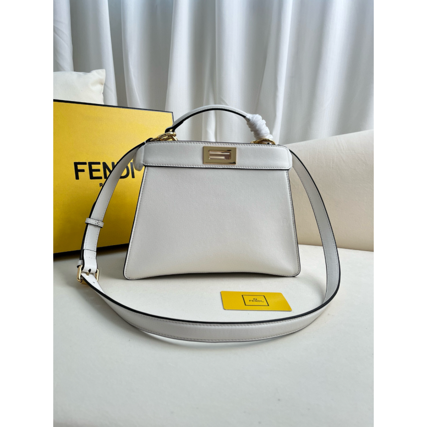 F**di Peekaboo Iseeu Small Bag -White