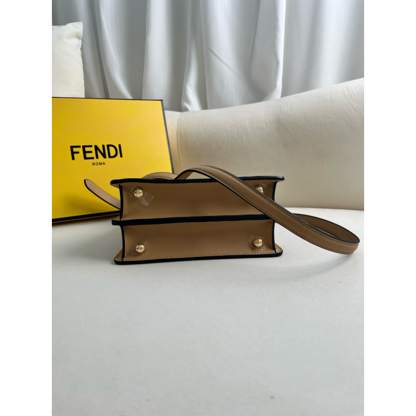 F**di Peekaboo ISeeU Petite Bag-Tan