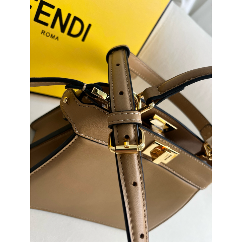 F**di Peekaboo ISeeU Petite Bag-Tan