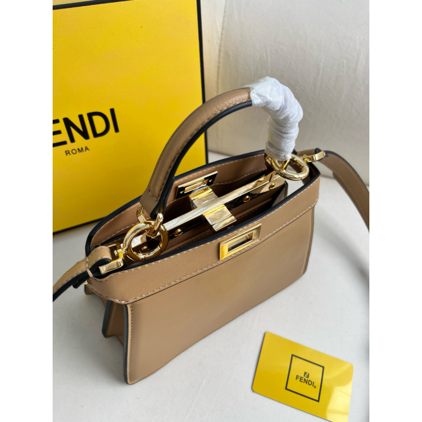 F**di Peekaboo ISeeU Petite Bag-Tan