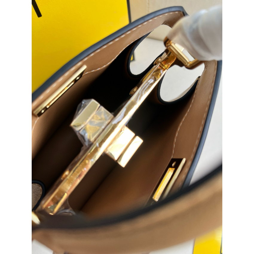 F**di Peekaboo ISeeU Petite Bag-Tan