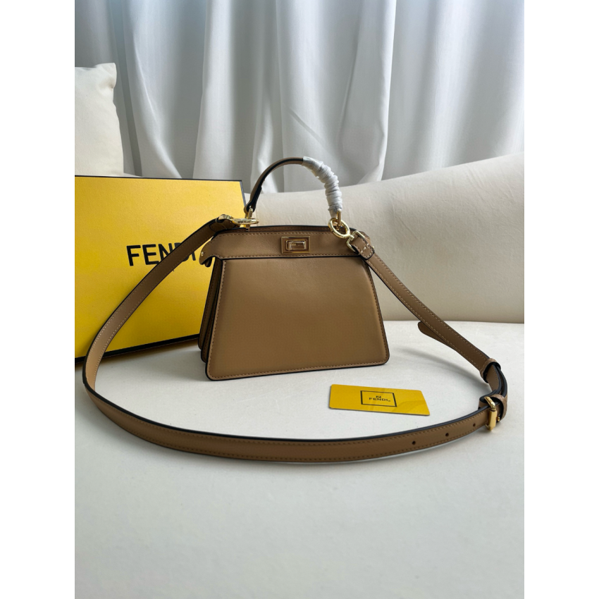 F**di Peekaboo ISeeU Petite Bag-Tan