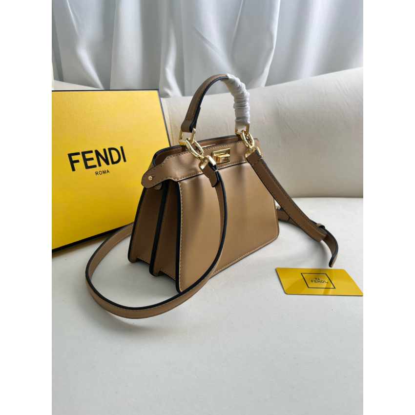 F**di Peekaboo ISeeU Petite Bag-Tan