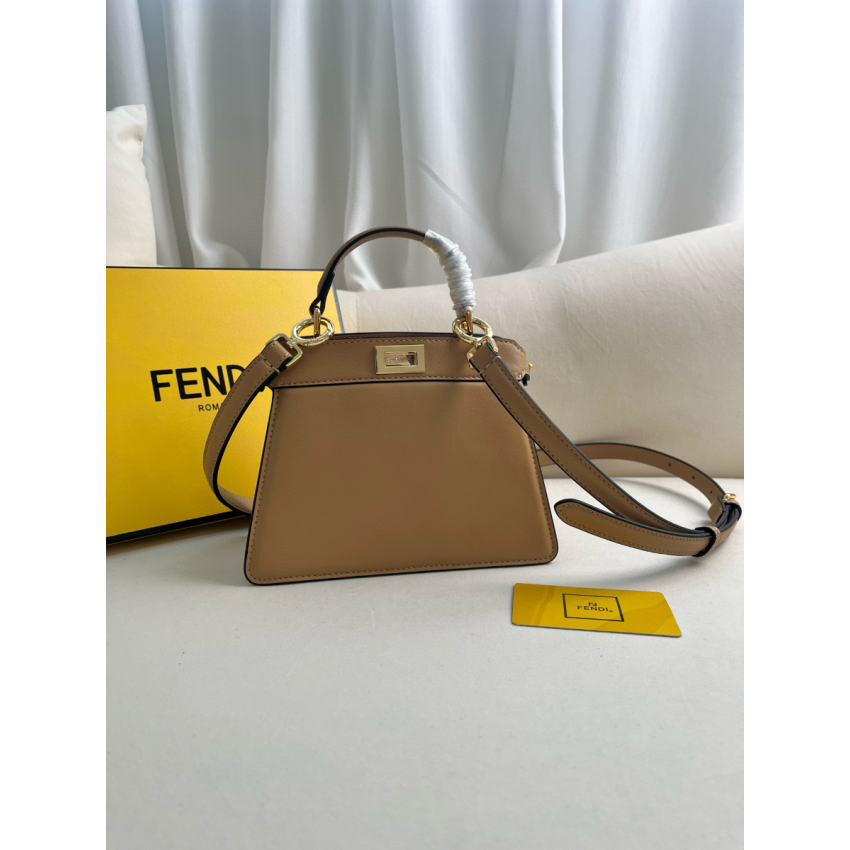 F**di Peekaboo ISeeU Petite Bag-Tan