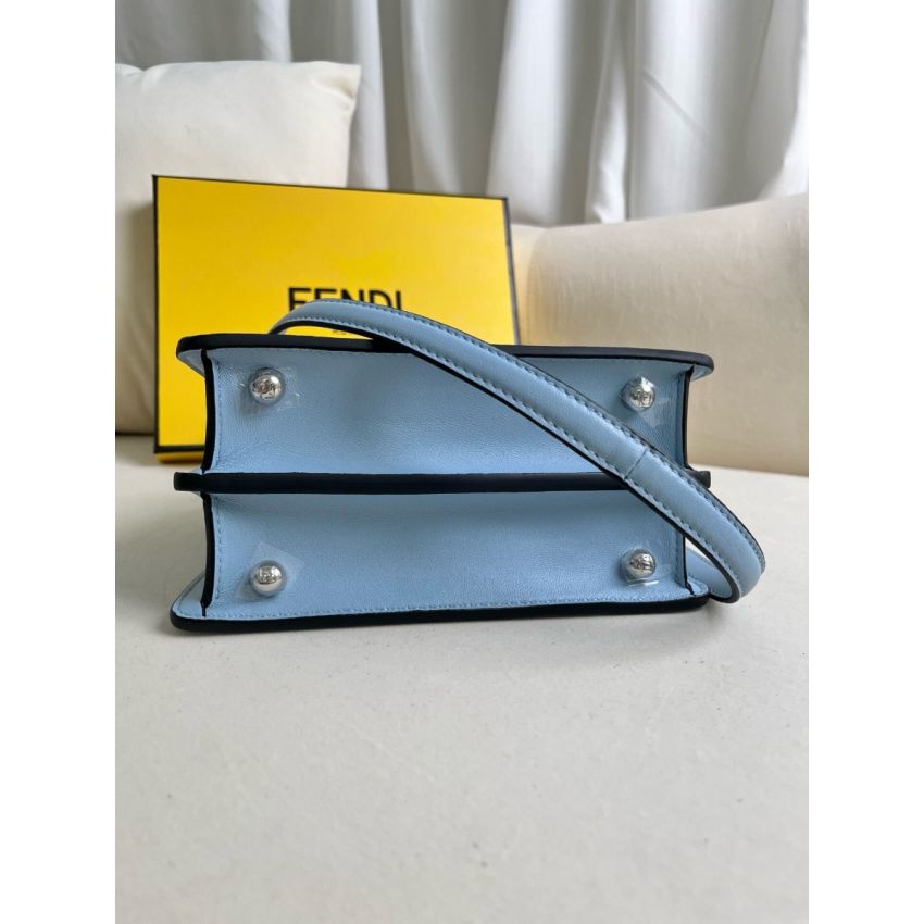F**di Peekaboo ISeeU Petite Bag -Light blue