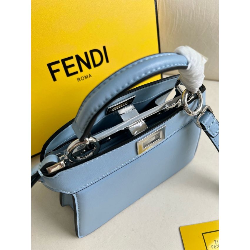 F**di Peekaboo ISeeU Petite Bag -Light blue